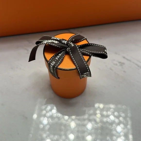 Hermes In the Pocket Twilly - Beige / Orange / Sable - Picture 5 of 5